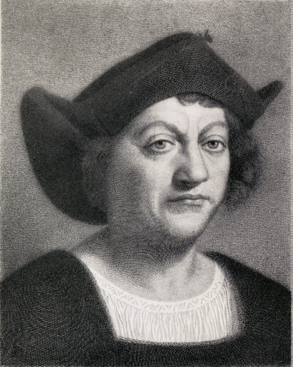 Kristupo Kolumbo (1451–1506) iliustracija iš „Indijos ieškojimų“, išleista 1920 m. autorstwa English School