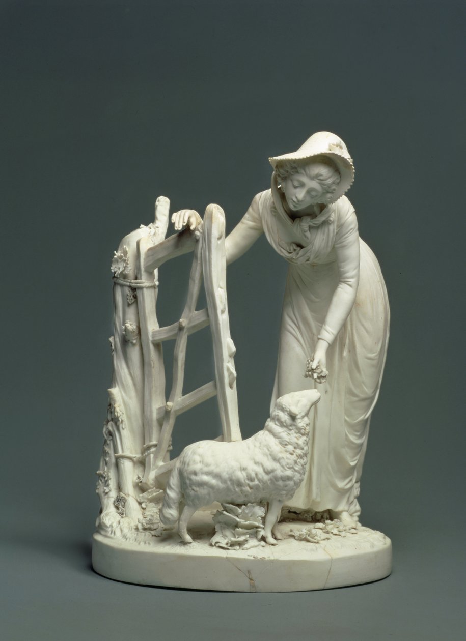 Pasterka Derby, 1790 (porcelana biskwitowa) autorstwa English School