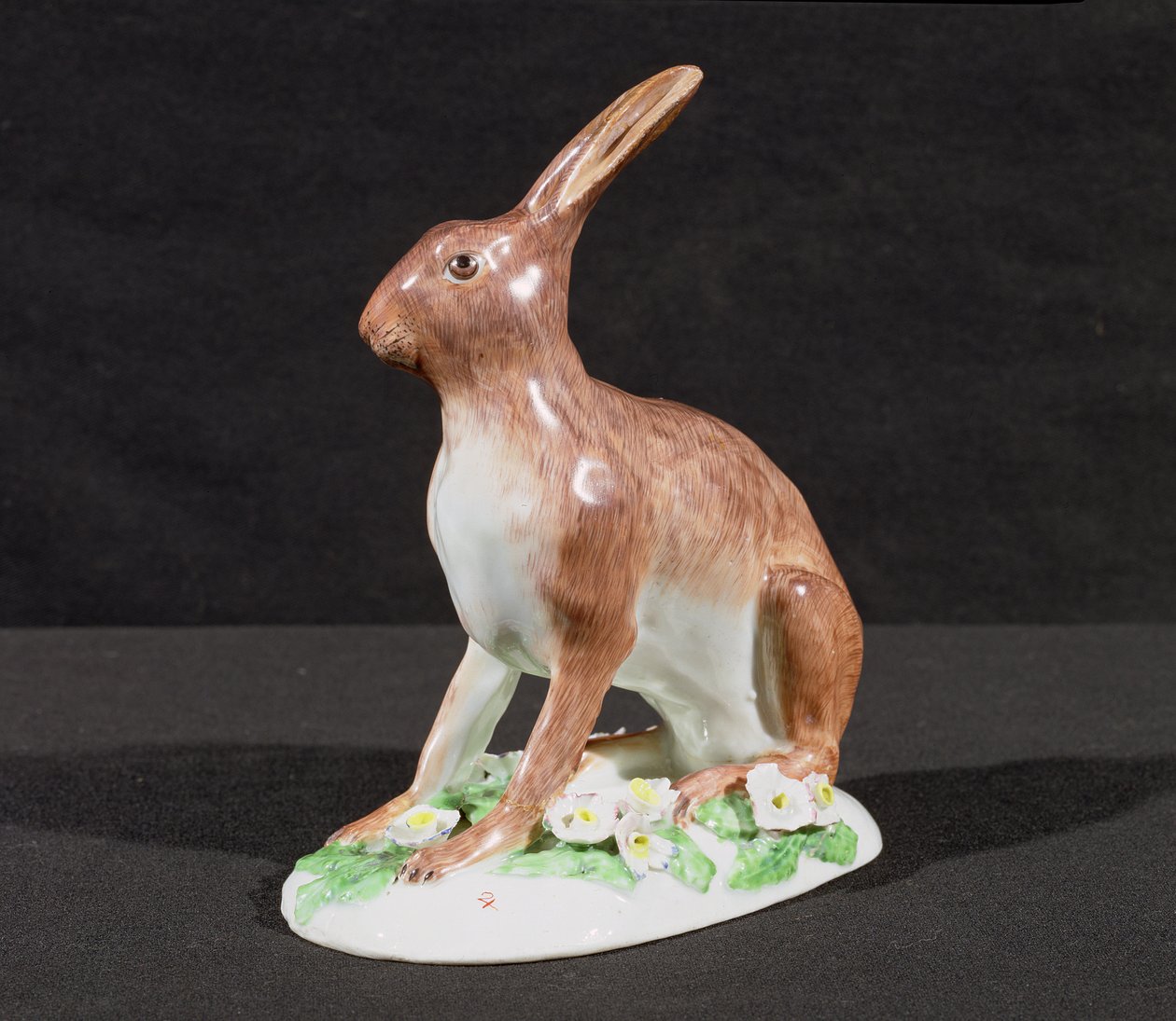 Figura zająca, Plymouth, czerwony znak 2, 1769-70 (porcelana) autorstwa English School