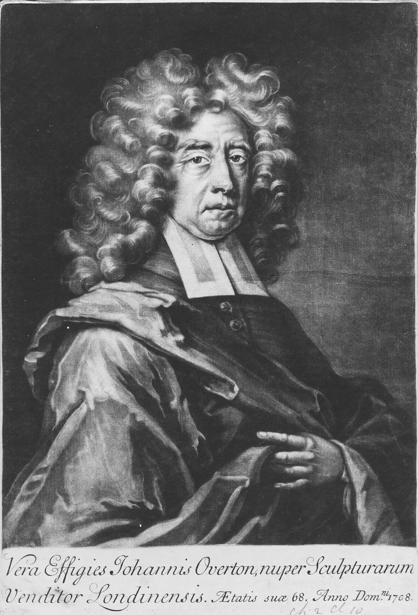 John Overton, 1708 (mezzotinta) autorstwa English School