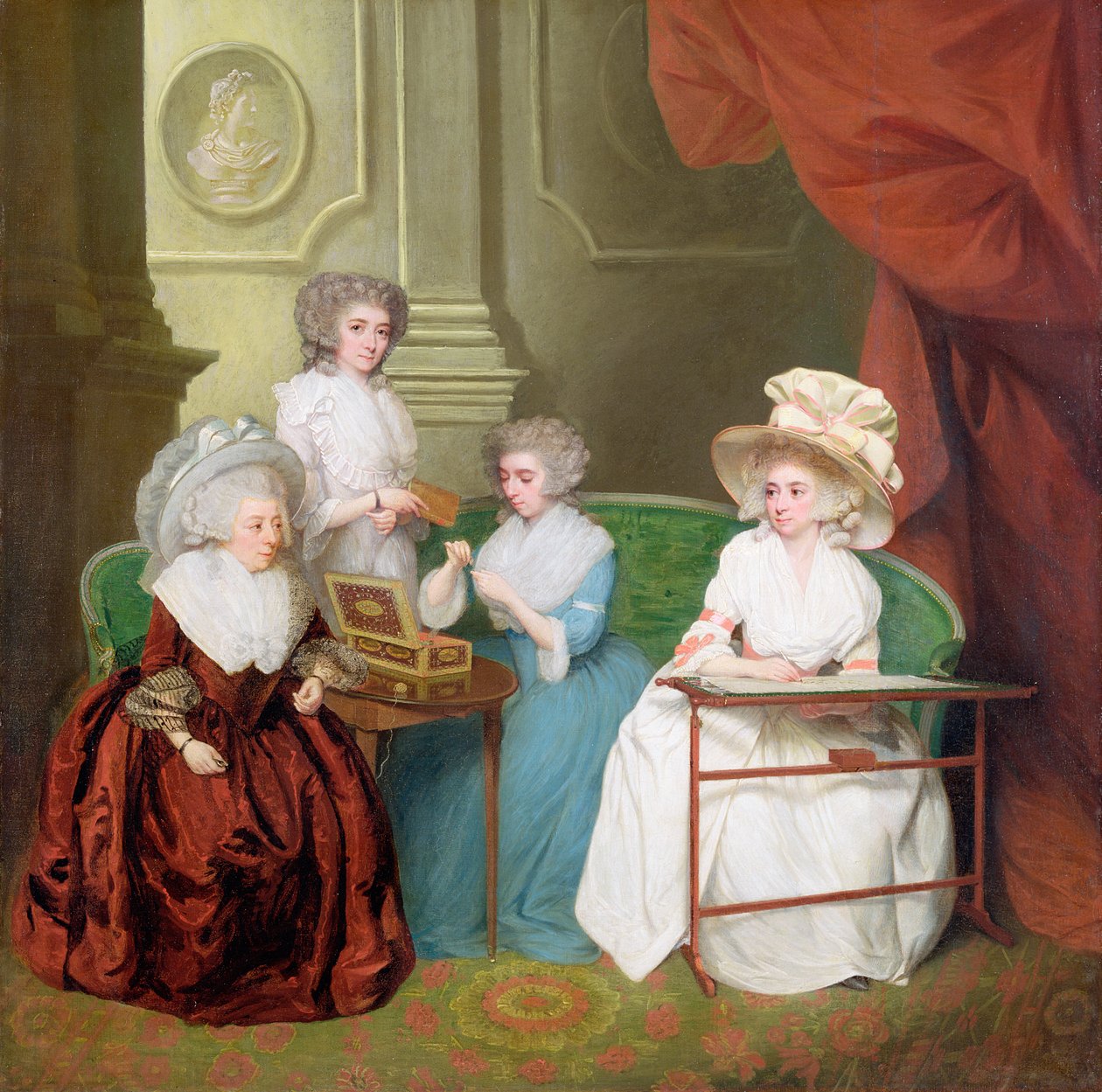 Lady Jane Mathew i jej córki, ok. 1790 r. autorstwa English School