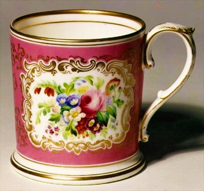 Kubek Longton Hall Trembly Rose, ok. 1755 (porcelana) autorstwa English School