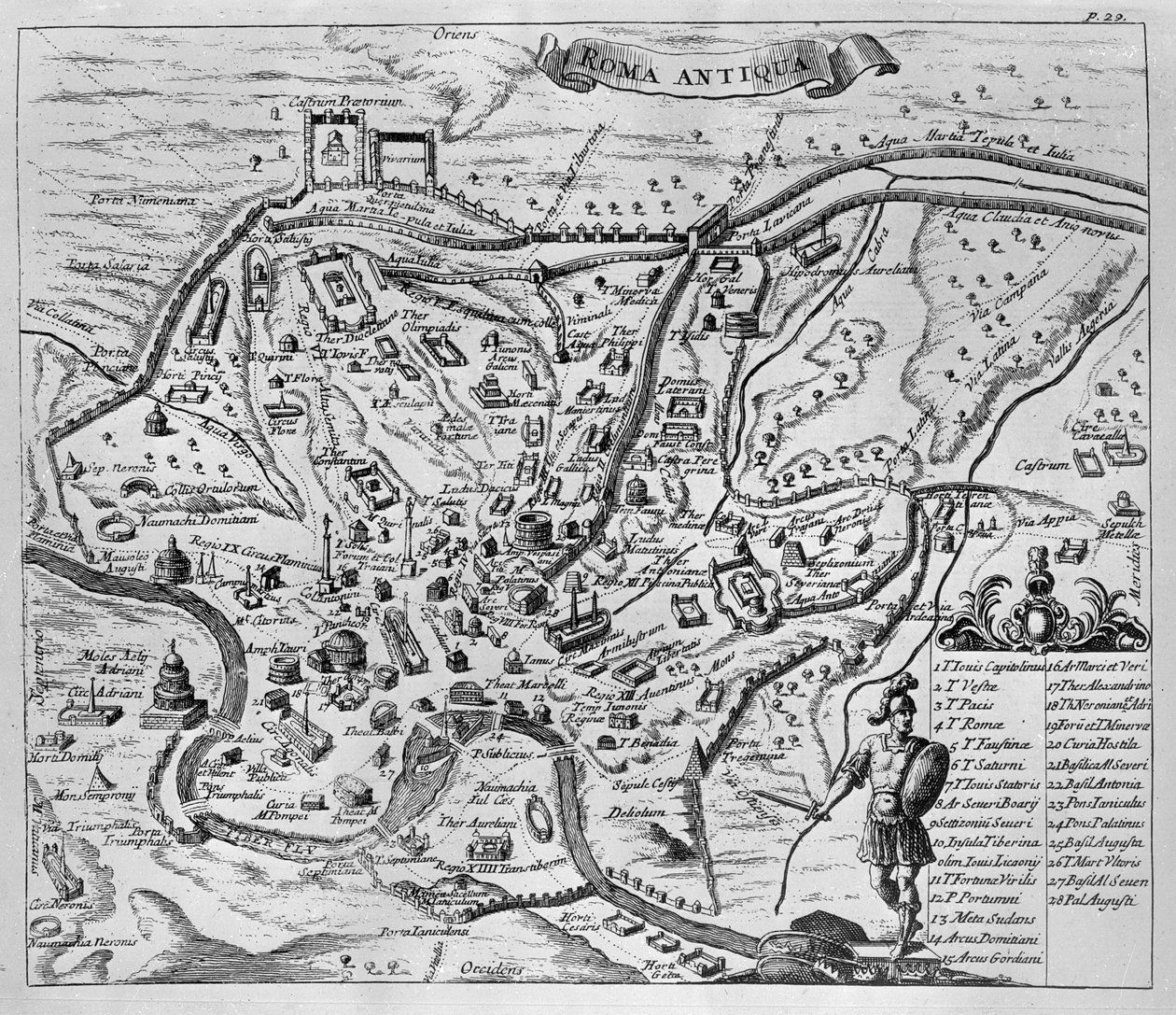 Mapa starożytnego Rzymu autorstwa English School