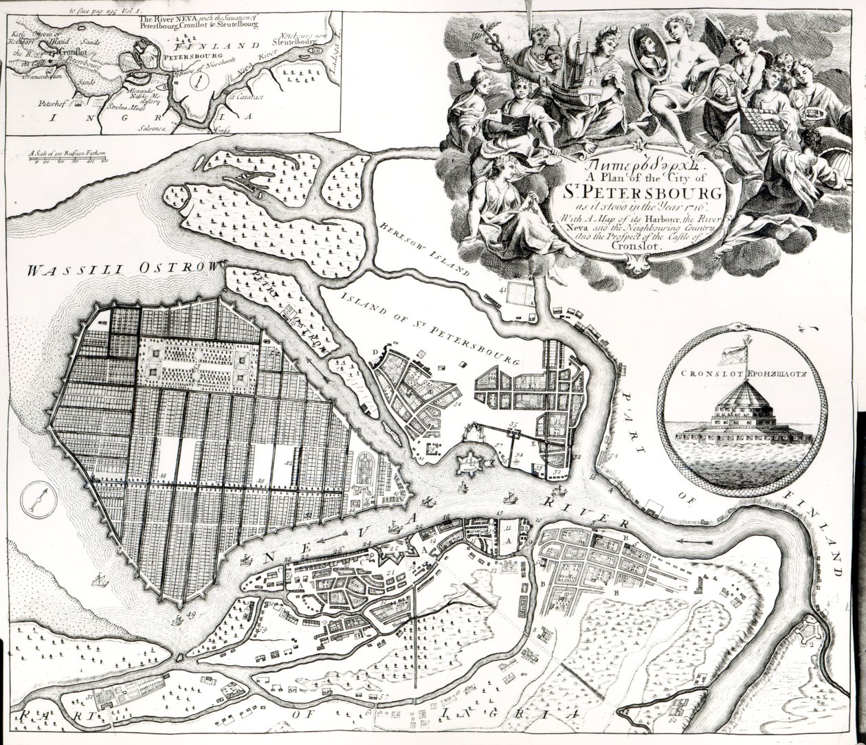 Mapa Sankt Petersburga autorstwa English School
