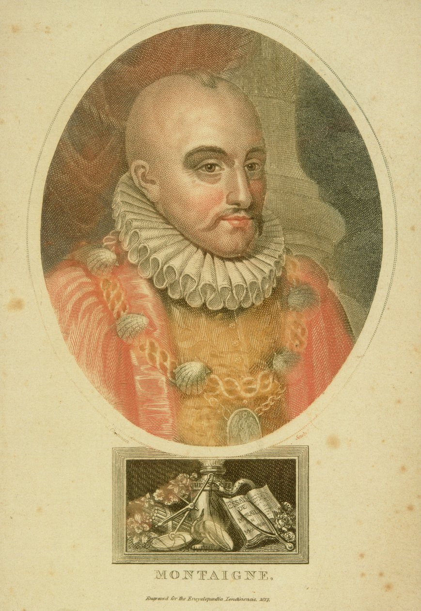 Michel Eyquem de Montaigne (1533-92) autorstwa English School