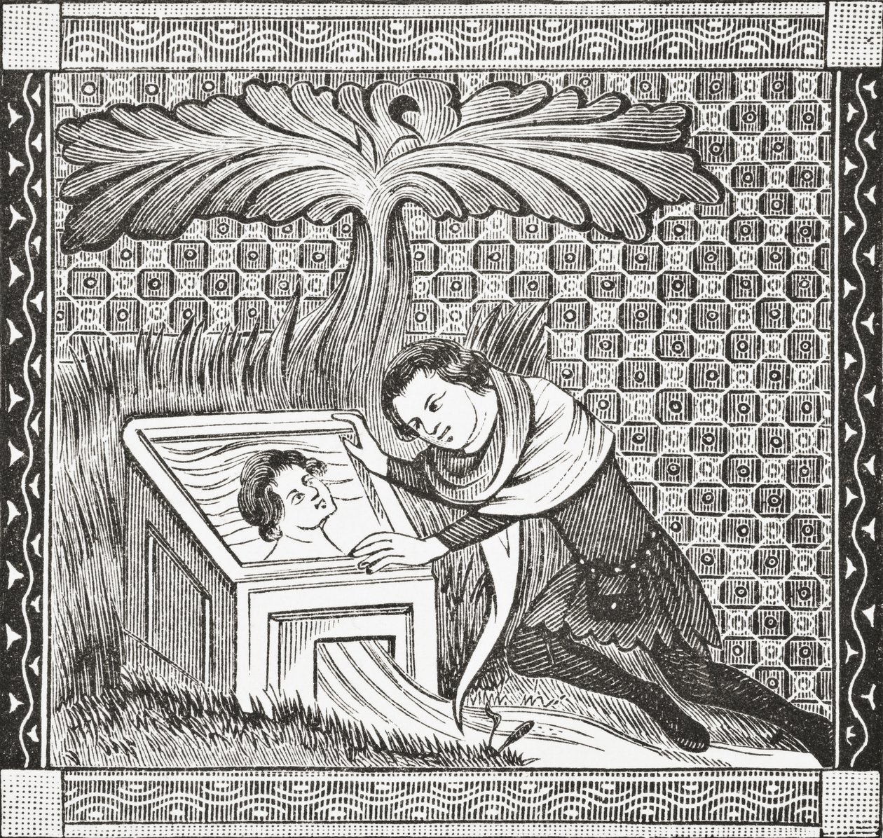 Усан оргилуурын дэргэдэх Нарцисс, 1878 он autorstwa English School