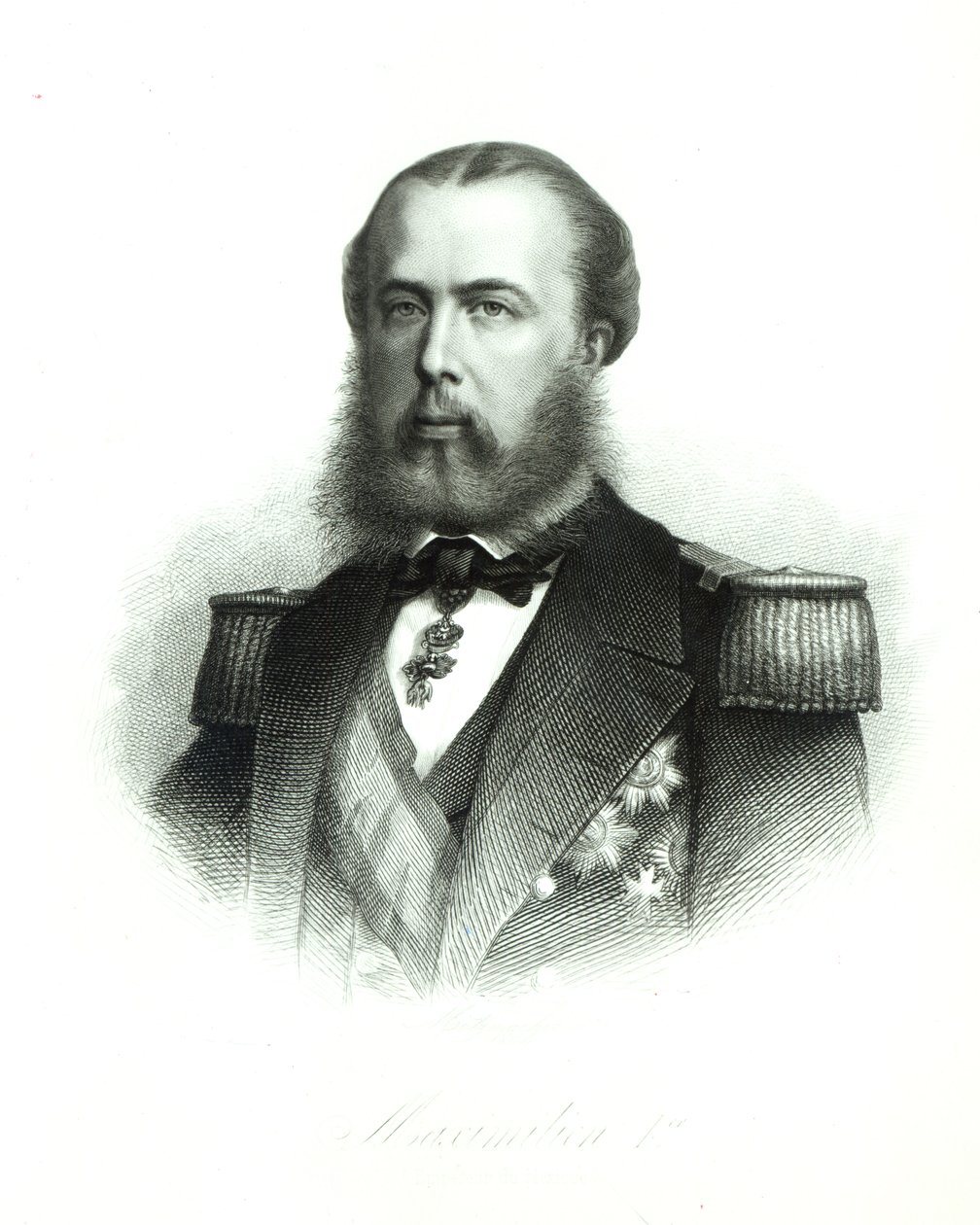 Portret cesarza Maksymiliana z Meksyku, 1864 r. autorstwa English School