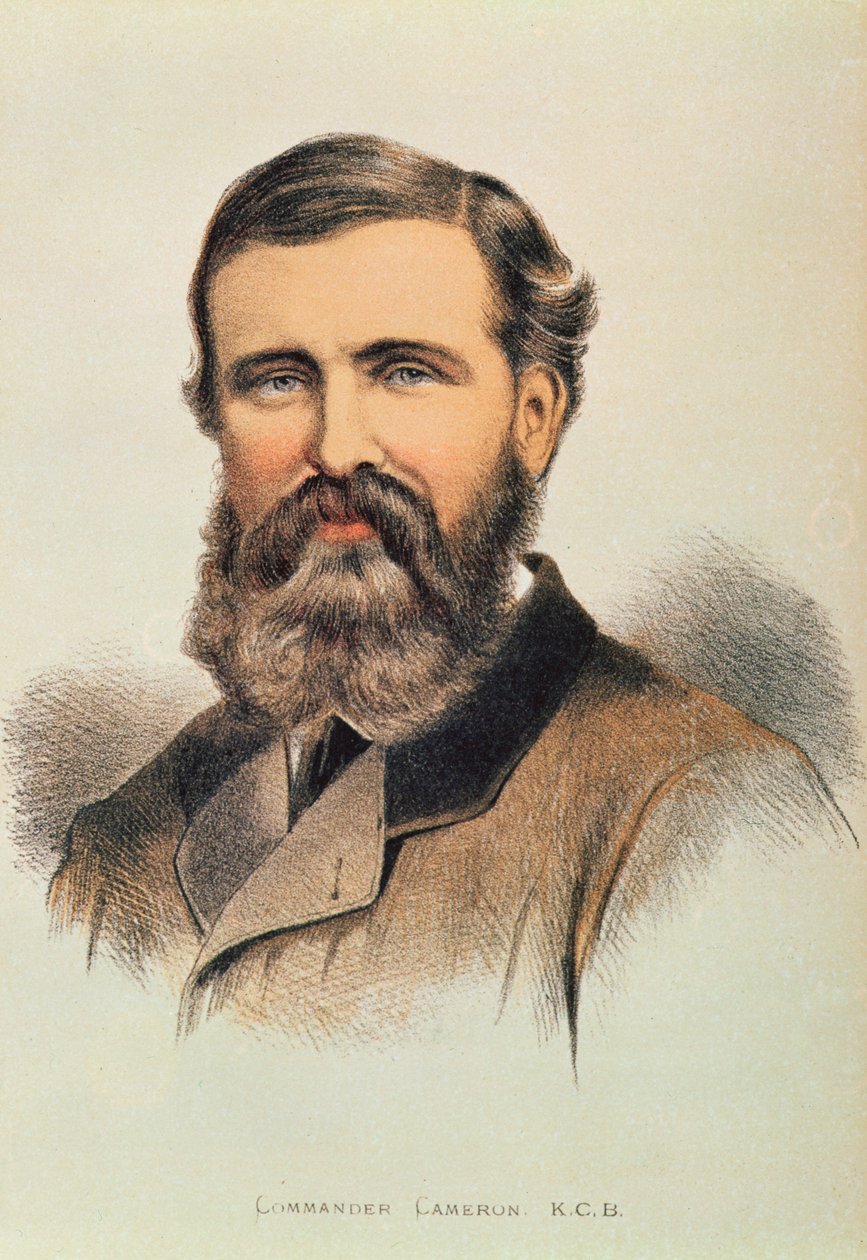 Portret Verneya Lovetta Camerona (1844-94), angielskiego odkrywcy autorstwa English School