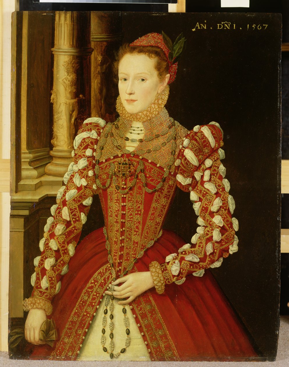Portret kobiety, 1567 autorstwa English School