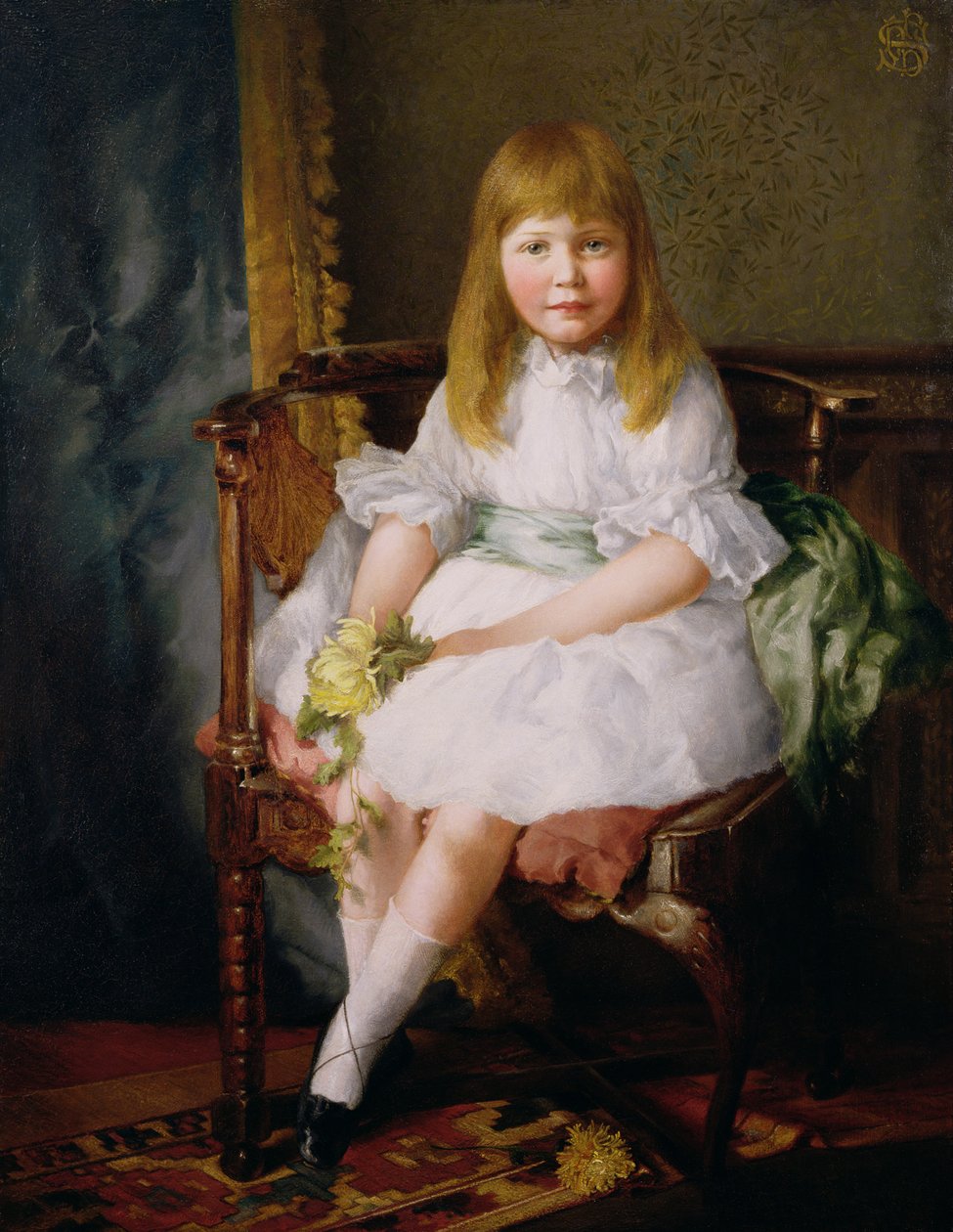 Portret młodej dziewczyny autorstwa English School