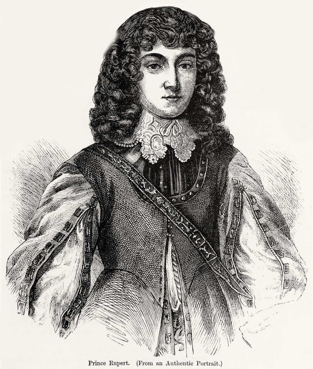 Książę Rupert (1619-82) z autentycznego portretu autorstwa English School