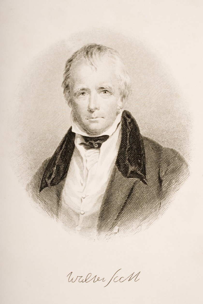 Sir Walter Scott (1771-1832) autorstwa English School