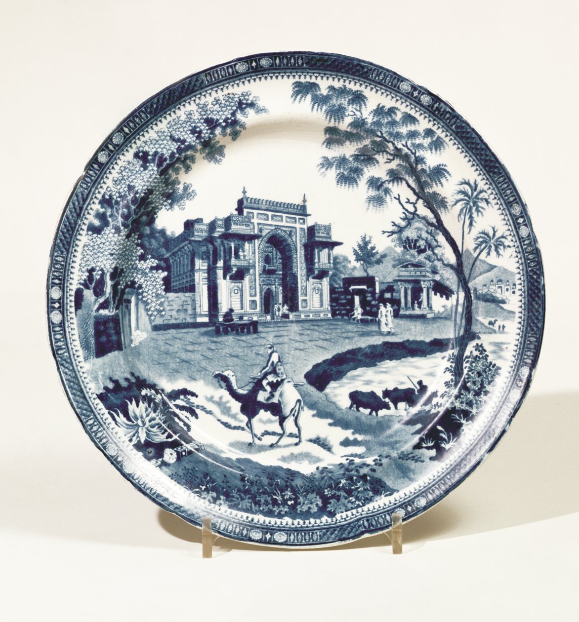 Spode niebiesko-biały talerz, ok.1815 (ceramiczne) autorstwa English School