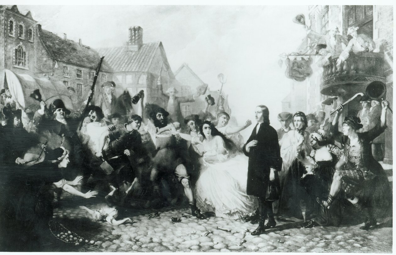 Веднесбери хотод болсон Жон Уэслигийн хүчирхийлэл (1703-91). autorstwa English School