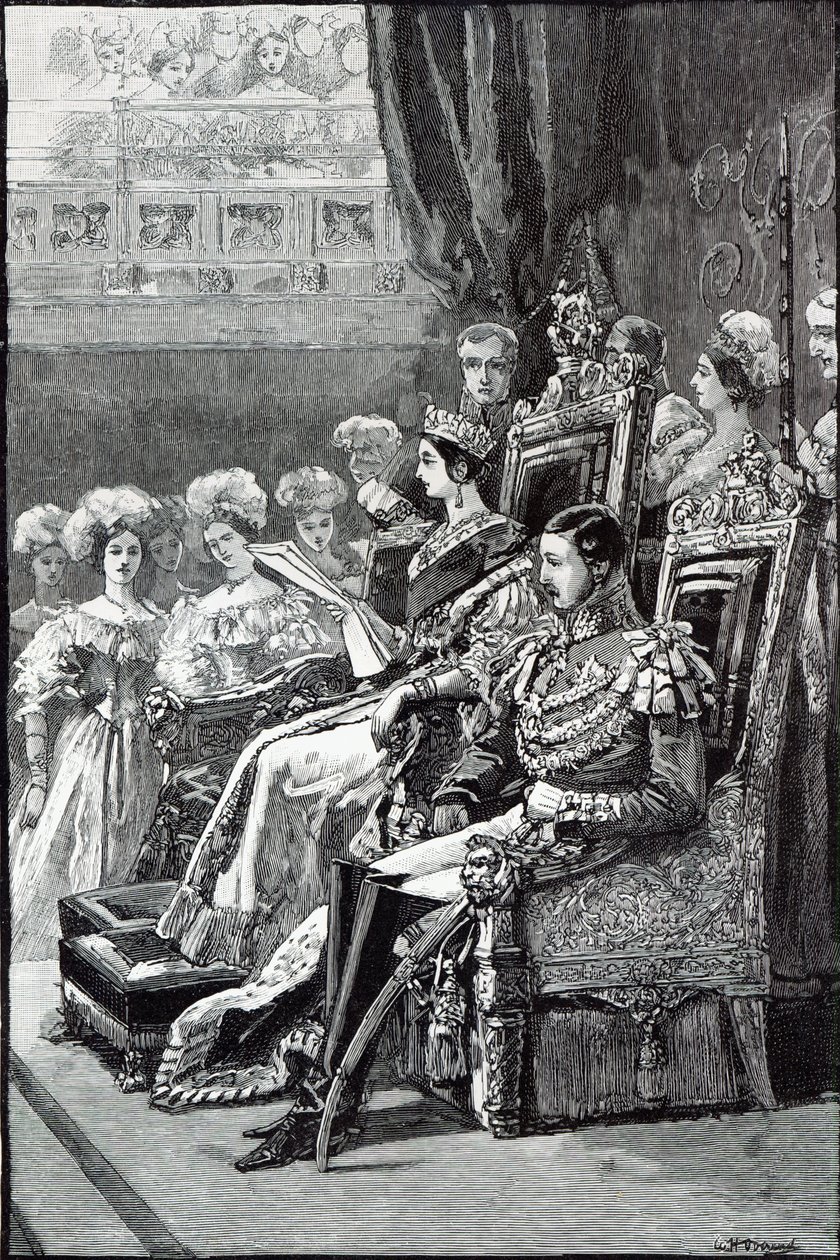 Otwarcie parlamentu królowej w 1846 r. autorstwa English School