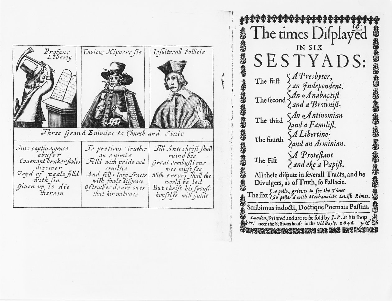 The Times Displayed in Six Sestyads, opublikowane w 1646 r. autorstwa English School