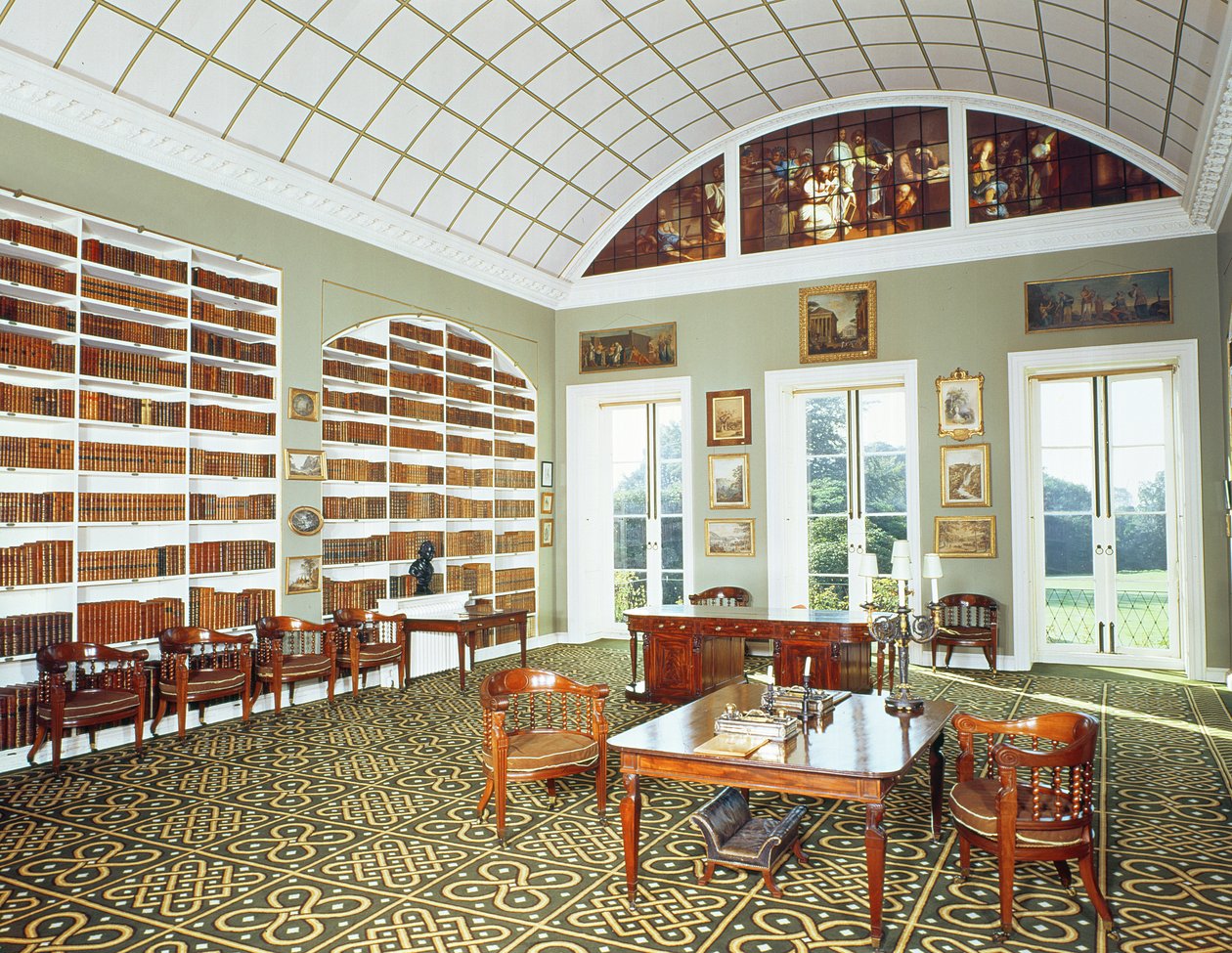 Widok biblioteki, 1793 autorstwa English School