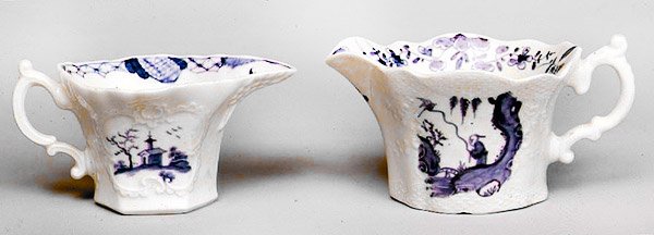 Niebiesko-białe dzbanki Worcester, ok. 1788 (porcelana) autorstwa English School
