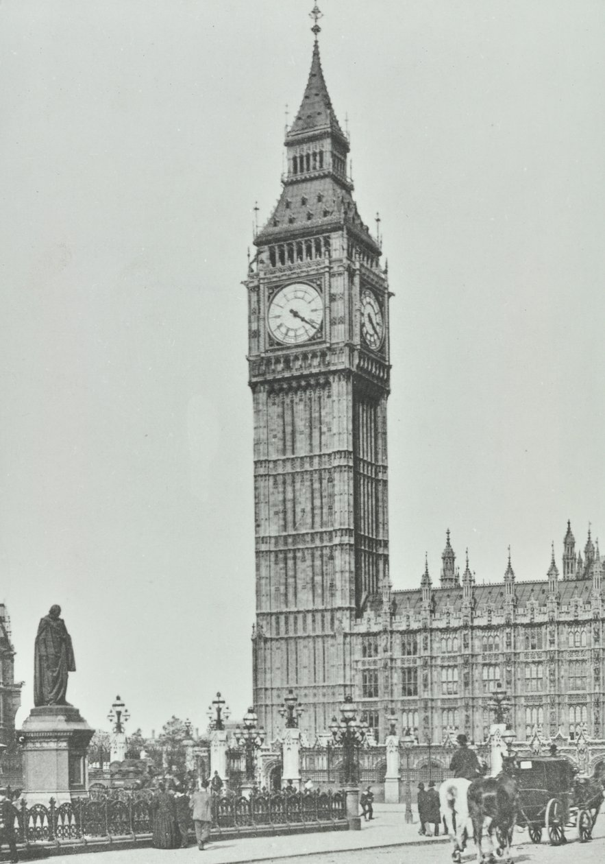 Plac Parlamentu, Westminster LB: Big Ben, 1896 autorstwa English Photographer