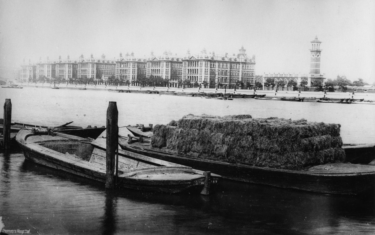 Szpital św. Tomasza, Albert Embankment, koniec XIX w. autorstwa English Photographer
