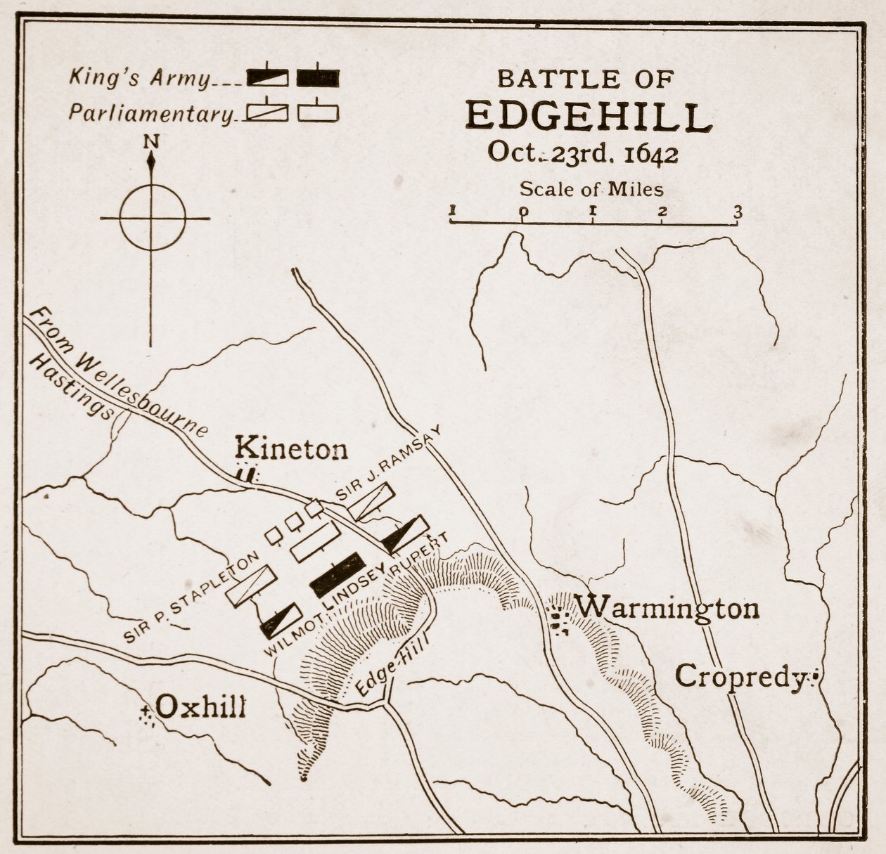 Bitwa pod Edgehill, 23 października 1642 autorstwa English School