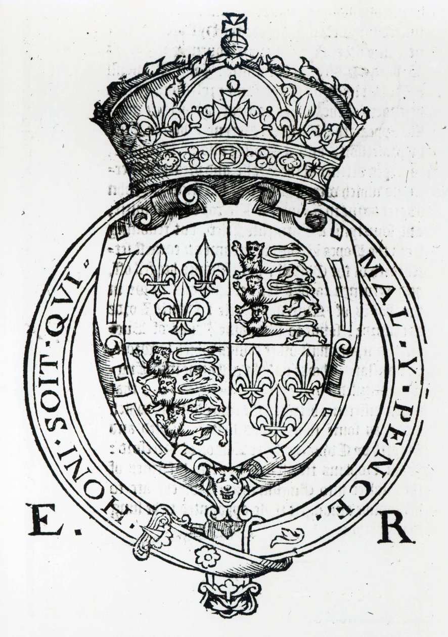 Herb królowej Elżbiety I autorstwa English School