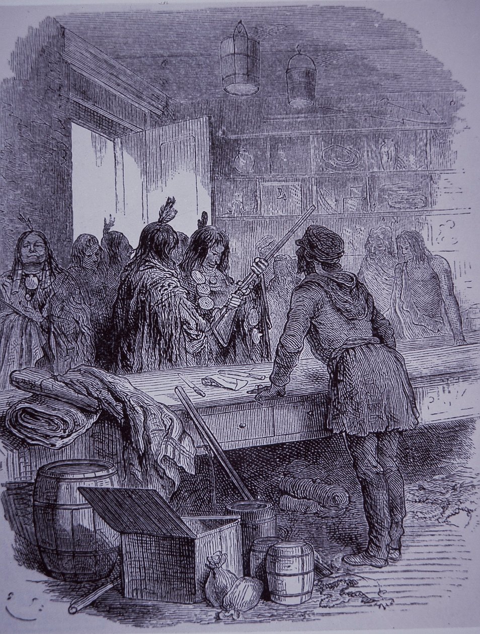 Placówka handlowa firmy w Zatoce Hudsona w 1845 r. autorstwa English School