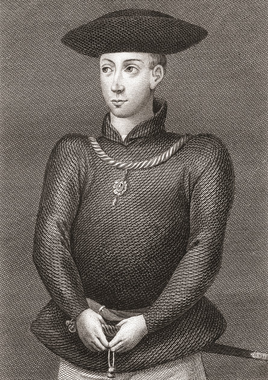 król Szkocji Jakub II autorstwa English School