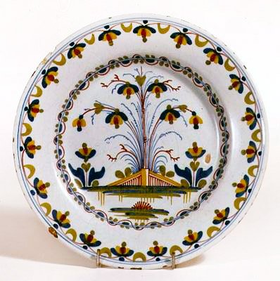 Talerz Lambeth Delftware, ok.1770 (ceramika) autorstwa English School