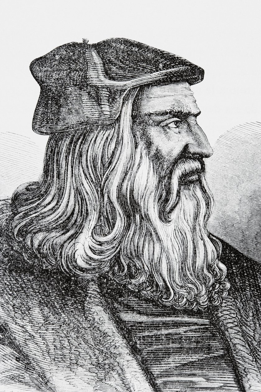 Leonardo da Vinci (lito) autorstwa English School