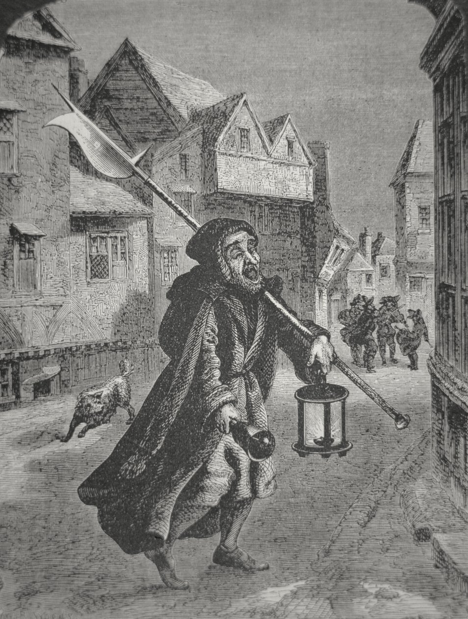 Londyński Strażnik z XVII wieku (grafika) autorstwa English School