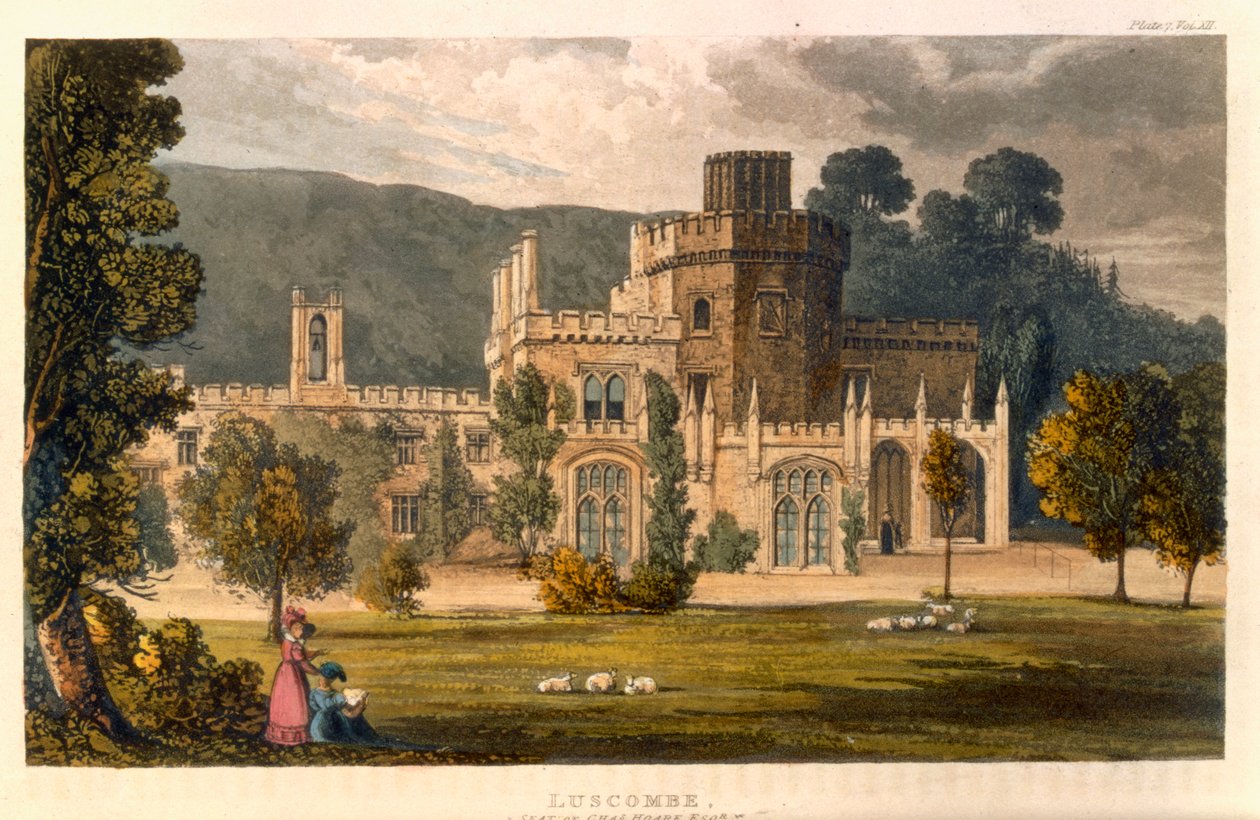 Zamek Luscombe, Devon autorstwa English School