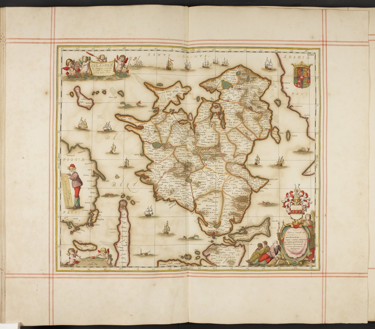 Mapa Zelandii autorstwa English School