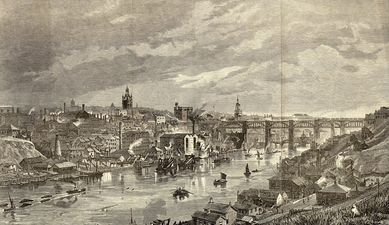 Newcastle upon Tyne w 1887 r. autorstwa English School