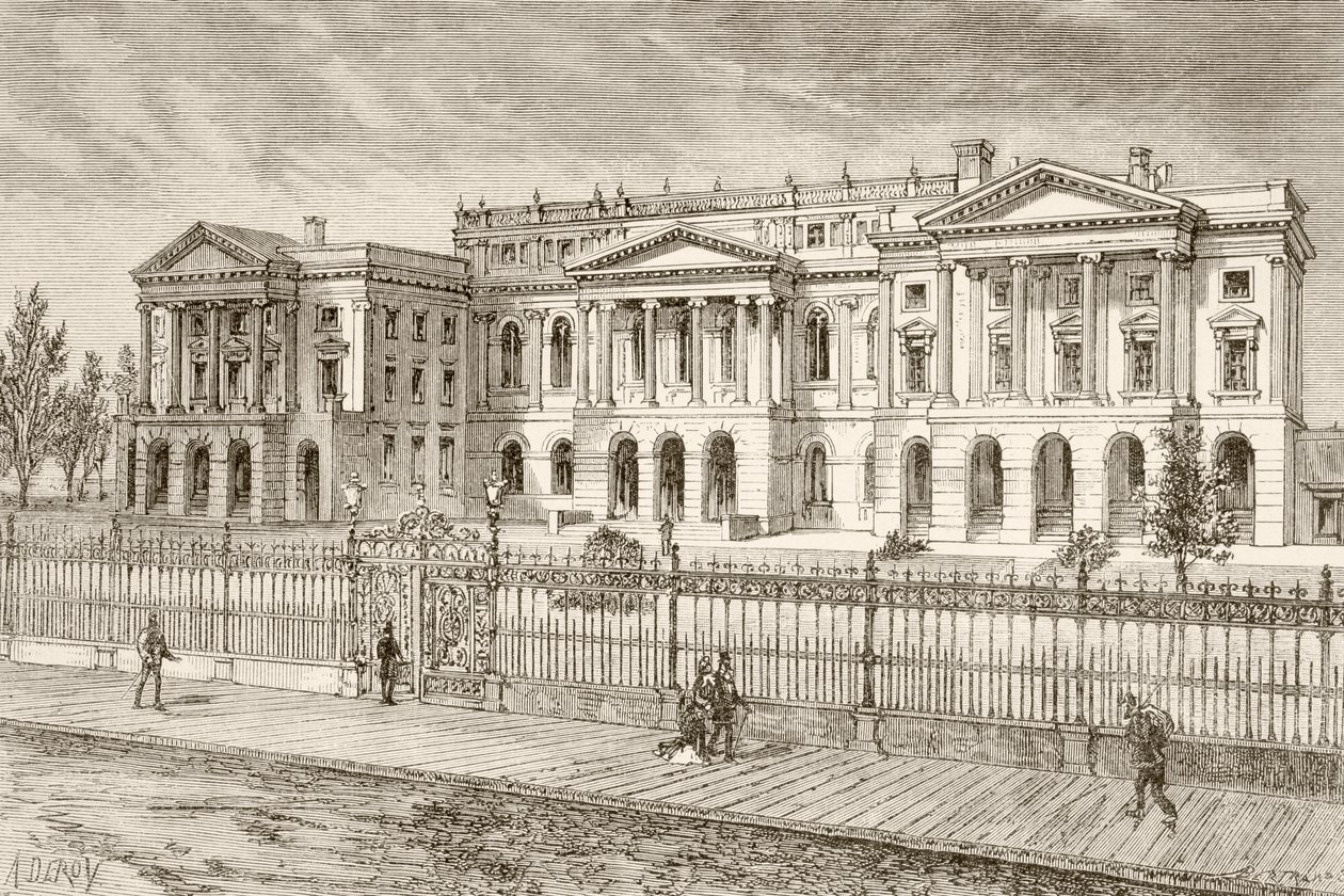 Osgoode Hall, Toronto, Kanada (litho) autorstwa English School