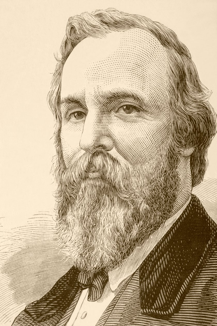 Rutherford Birchard Hayes (litho) autorstwa English School