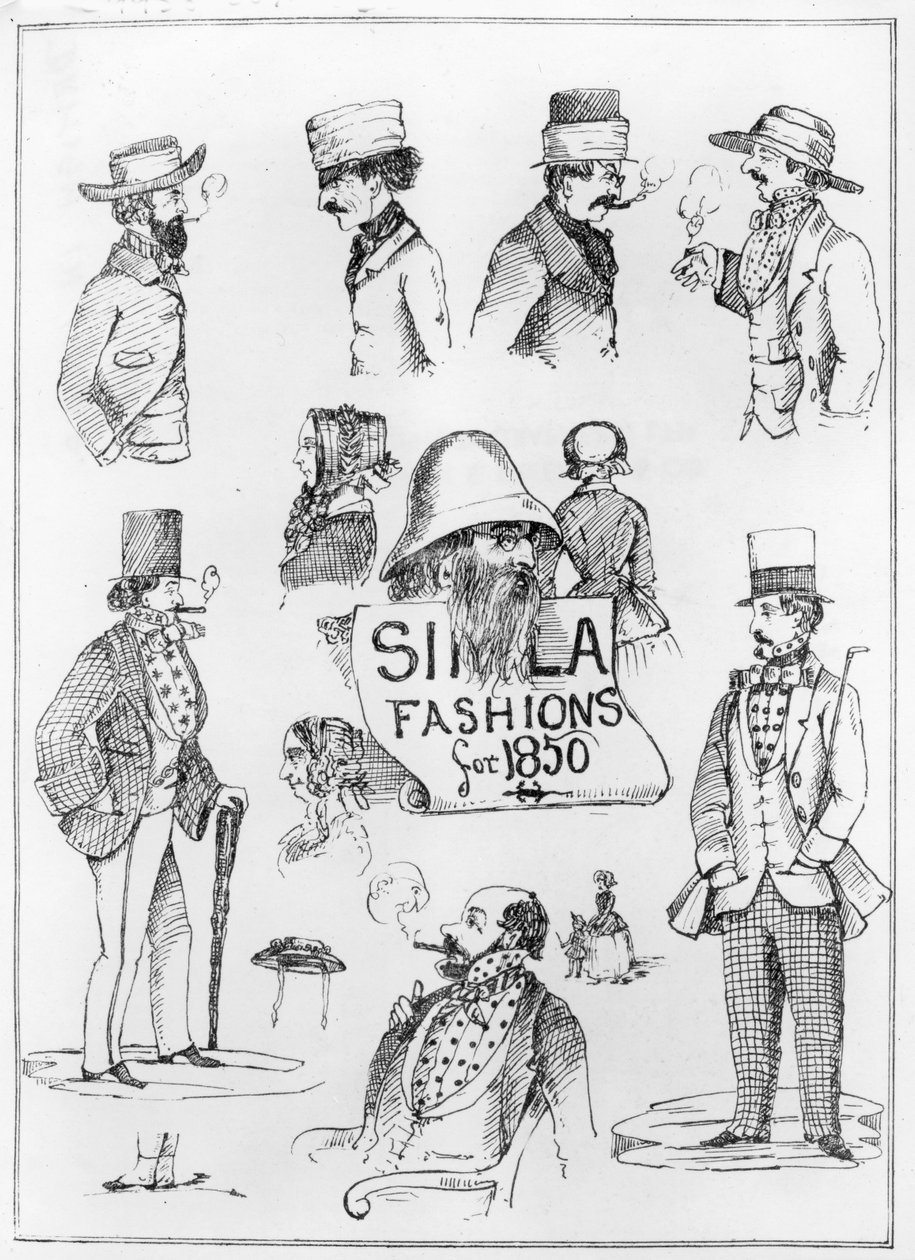 Simla Moda na rok 1850 autorstwa English School