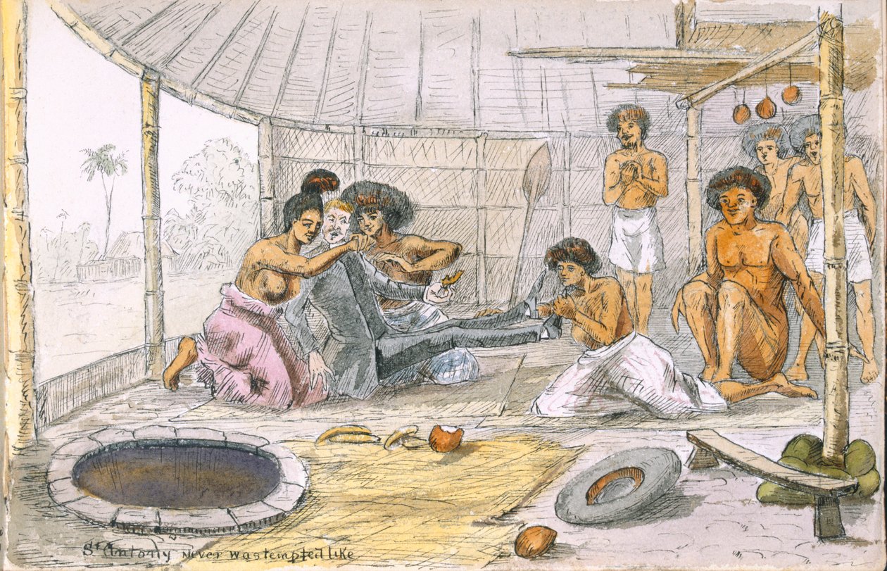Św. Antoni nigdy nie był kuszony jak...”, ok. 1880 r. autorstwa English School