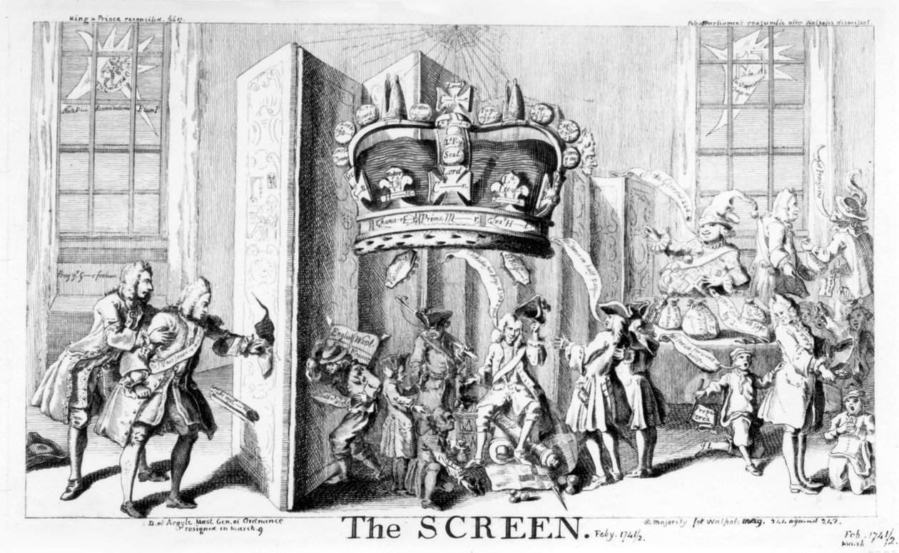 Ekran, 1742 autorstwa English School