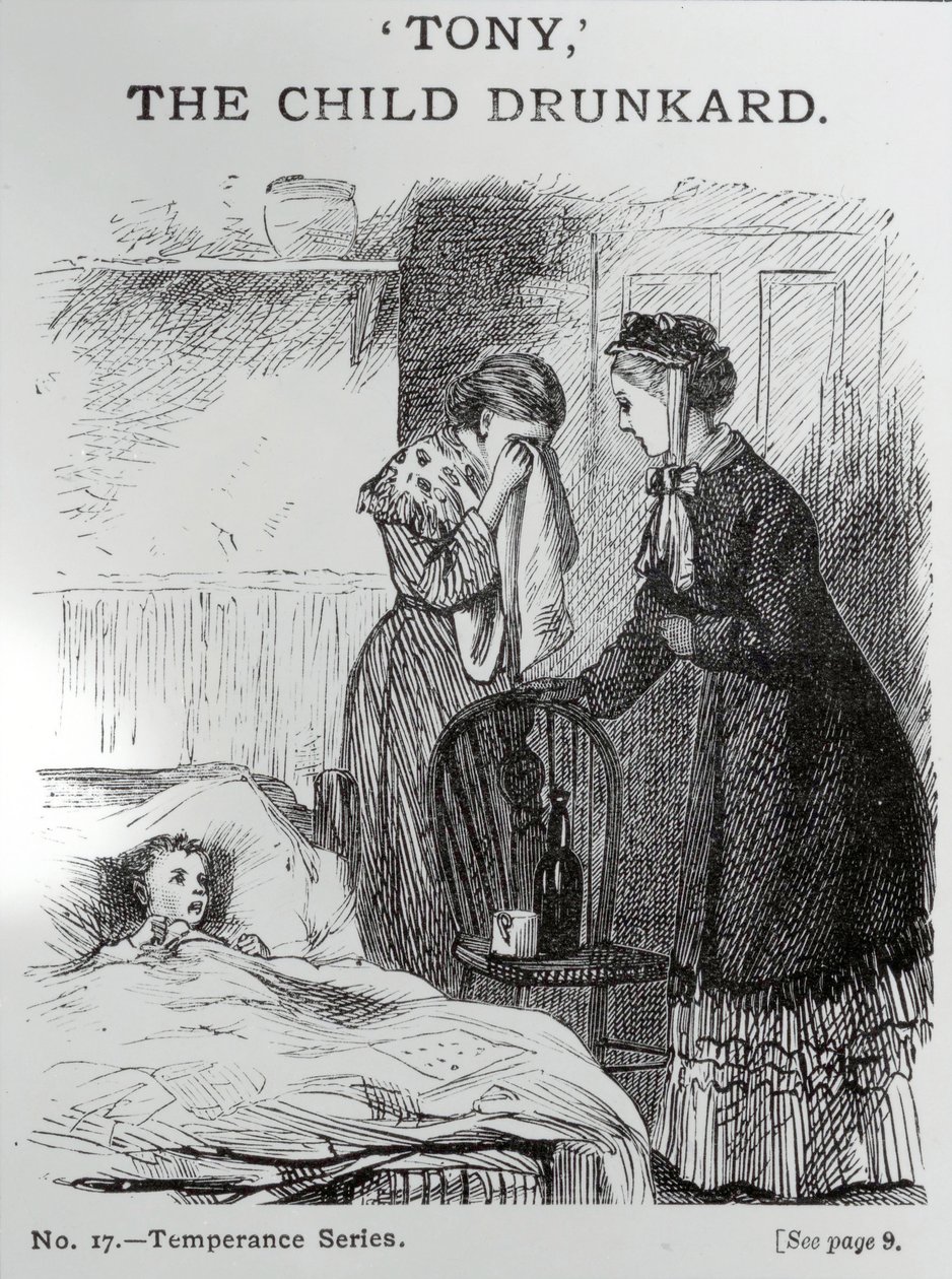 Tony, dziecko pijak, ok. 1860 autorstwa English School