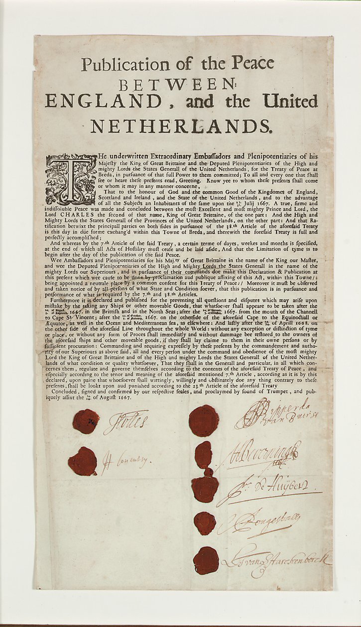 Traktat z Bredy, 1667 autorstwa English School