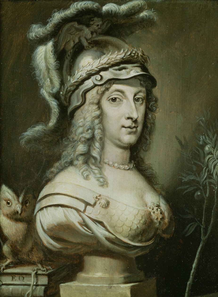 Alegoryczny portret królowej Krystyny Szwecji (1626-89) ok. 1649-50 autorstwa Erasmus Quellinus II