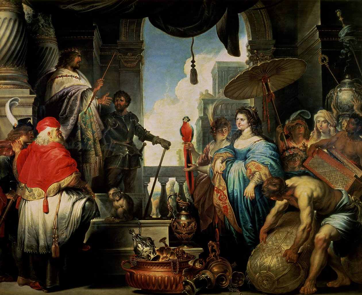 Salomon i królowa Saby autorstwa Erasmus Quellinus II