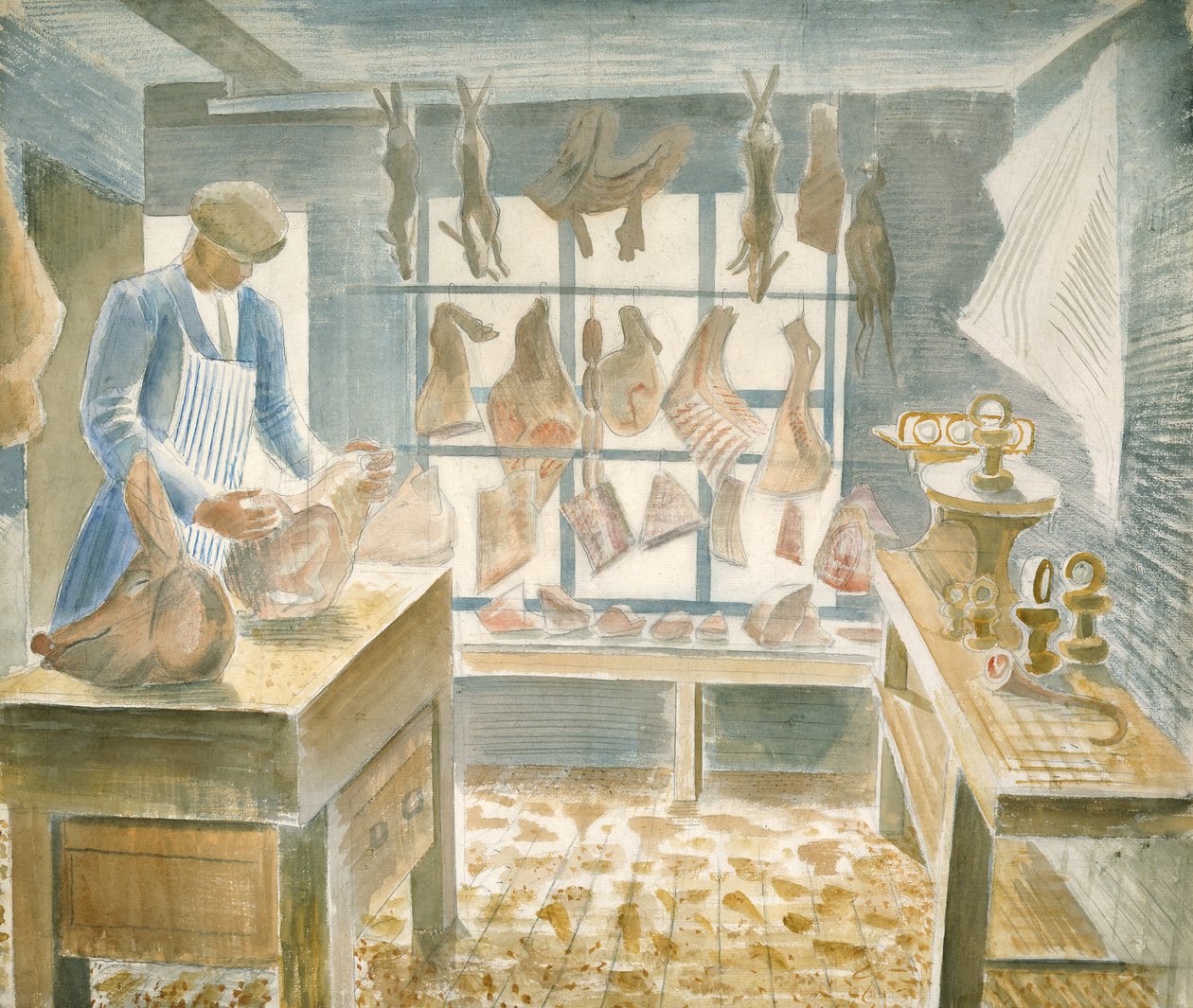 Sklep mięsny autorstwa Eric Ravilious