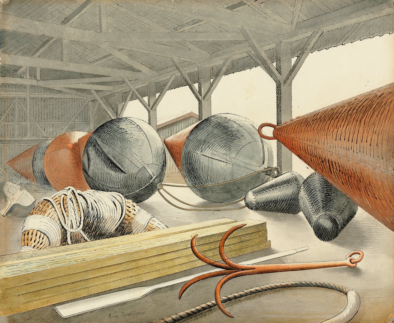 Boje i hak, 1933 autorstwa Eric Ravilious
