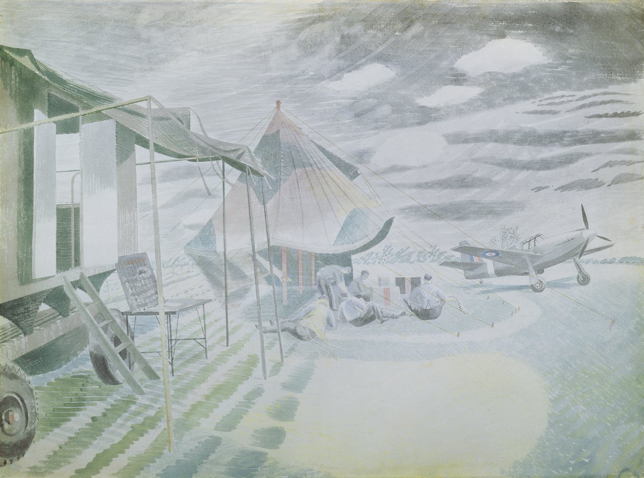Mustang i namiot, ok. 1942 (wc) autorstwa Eric Ravilious