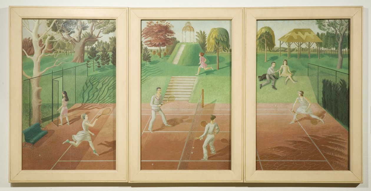 Tenis ziemny autorstwa Eric Ravilious
