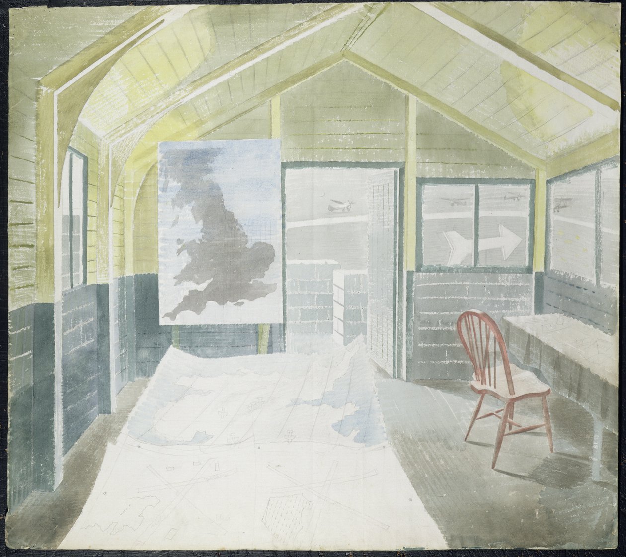 The Operations Room, c.1941-42  autorstwa Eric Ravilious
