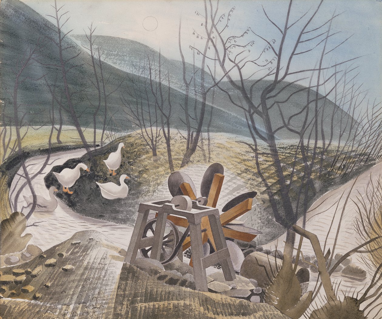 Koło wodne, 1938 autorstwa Eric Ravilious