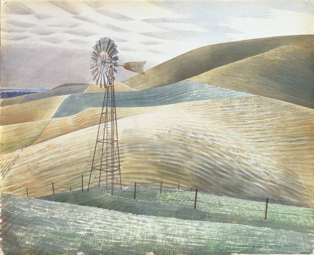 Wiatrak, 1934 autorstwa Eric Ravilious
